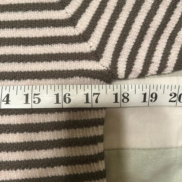 LOFT outlet green and cream striped top size S - Picture 8 of 10